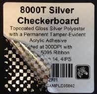 Specjalna etykieta syntetyczna 8000T Silver Checkerboard